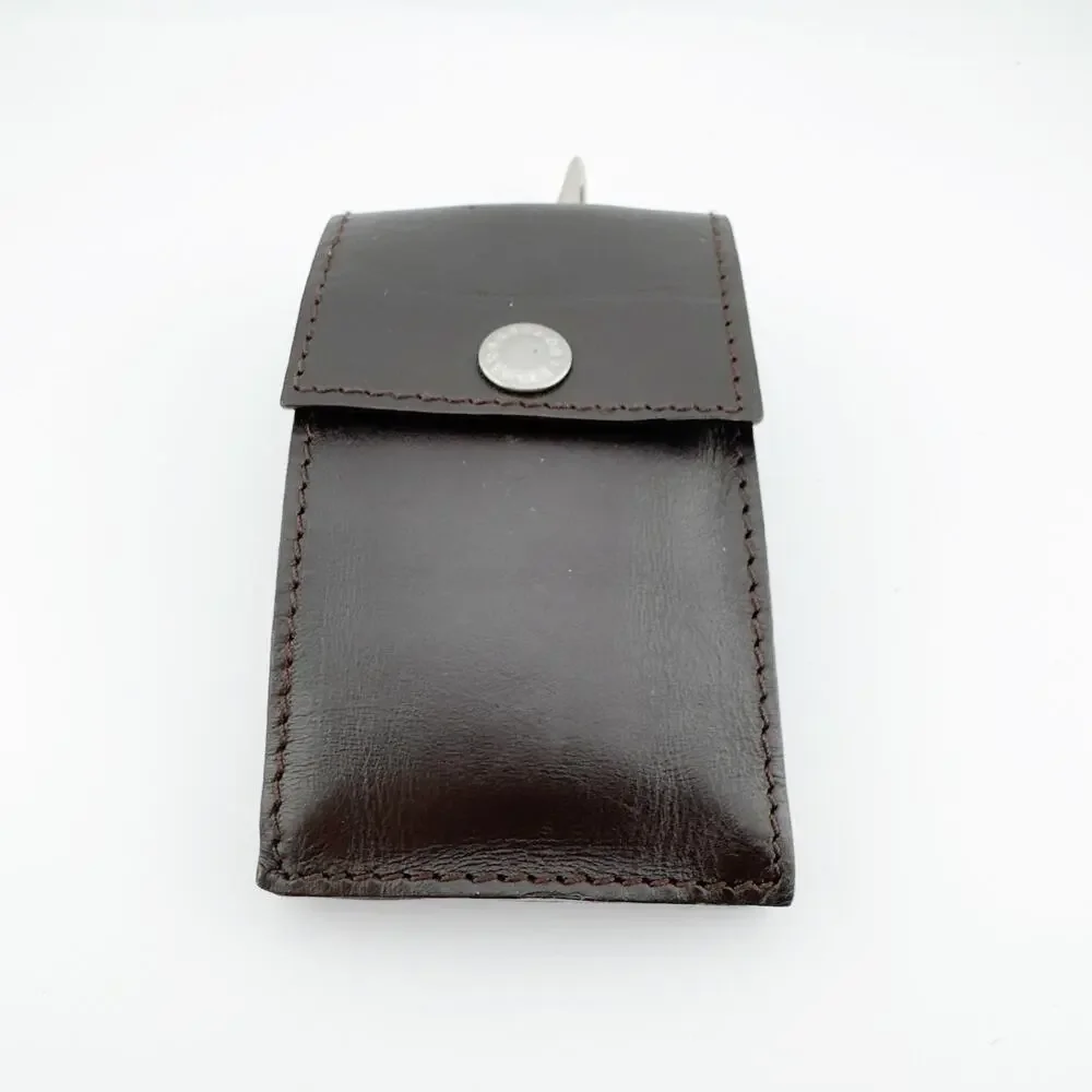 Dolce & Gabbana Vintage Leather Pouch‎ Small Clutch with Silver Clasp
